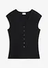 Gilet sans manches en maille, col en V, bonprix