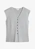 Gilet sans manches en maille, col en V, bonprix