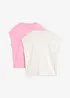 Lot de 2 T-shirts 100% coton, bonprix