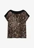 T-shirt avec bordure en satin, bonprix