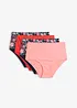 Lot de 4 slips taille haute coton, bonprix