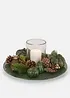 Windlicht auf Teller mit Deko, bonprix