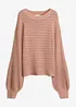 Pull oversize en maille ajourée, bonprix