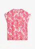 Blouse manches courtes fluide en satin, bonprix
