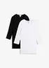 Lot de 2 T-shirts double épaisseur en viscose douce et extensible, bonprix