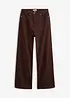Pantalon large taille haute en twill, bonprix