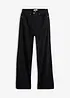 Pantalon large taille haute en twill, bonprix