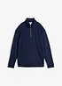 Sweat col zippé en interlock 100% coton, bonprix