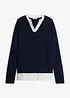 Feinstrickpullover mit Bluseneinsatz, bonprix