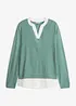 Feinstrickpullover mit Bluseneinsatz, bonprix