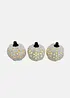 LED-Deko-Objekt Kürbisse mit Ausstanzungen (3er Pack), bonprix