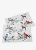 Tischsets mit Wintervögeln (2er Pack), bonprix