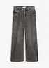 Wide-Leg-Jeans Mid Waist, bonprix