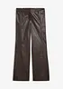 Pantalon large en cuir d’agneau nappa, bonprix
