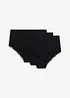 Lot de 3 culottes taille haute en polyamide, sans coutures, bonprix