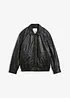 Oversize Leder-Blouson aus Lammnappa, bonprix