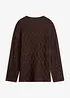 Pull en maille à torsades, bonprix