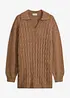 Oversize-Pullover in Zopfstrick, bonprix