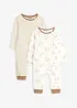 Lot de 2 combipyjamas en jersey 100% coton, bonprix