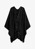 Poncho mit Paspel in Lederoptik, bonprix