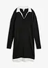 Robe en maille à empiècement chemisier, bonprix