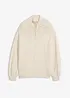 Troyer Pullover mit Ajourmuster, bonprix