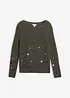 Pull avec broderies, bonprix