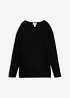 Pull col rond en maille milano côtelée, bonprix