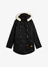 Parka rembourrée avec bordure sherpa, bonprix
