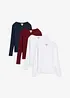 Rippshirt aus reiner Bio-Baumwolle  (4er Pack), bonprix