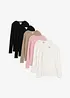 Rippshirt aus reiner Bio-Baumwolle (6er Pack), bonprix
