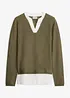 Feinstrickpullover mit Bluseneinsatz, bonprix