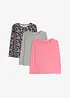 Langarmshirt aus reiner Baumwolle (3er Pack), bonprix
