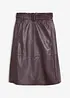 Jupe en cuir d’agneau nappa avec ceinture (ens. 2 pces), bonprix