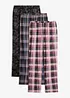 Pyjamahose aus reiner Baumwolle (3er Pack), bonprix