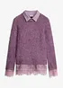 Pull à empiècement chemisier, bonprix