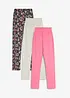 Leggings aus elastischem Bio-Baumwoll-Mix (3er Pack), bonprix