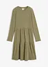 Ripp-Midikleid mit Stretch, bonprix
