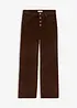 Pantalon taille haute en velours côtelé extensible, bonprix