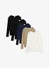Rippshirt aus reiner Bio-Baumwolle (5er Pack), bonprix
