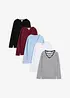 Lot de 5 T-shirts manches longues, bonprix