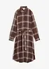 Flanell-Midikleid aus reiner Baumwolle, bonprix