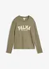 T-shirt manches longues en pur coton, bonprix