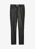 Pantalon en bengaline enduite, effet ventre plat, bonprix