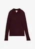 Pull col polo en douce maille ajourée, bonprix