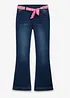 Jean flare taille mi-haute avec ceinture à nouer (ens. 2 pces), bonprix