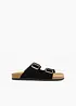 Mules en cuir velours, bonprix