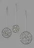 Set décoration suspendue LED cercles avec étoiles (ens. 3 pces), bonprix