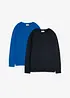 Lot de 2 pulls en fine maille 100% coton, bonprix