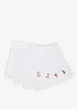 Stoffservietten aus Bio-Baumwolle mit Stickerei (4er Pack), bonprix